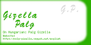 gizella palg business card